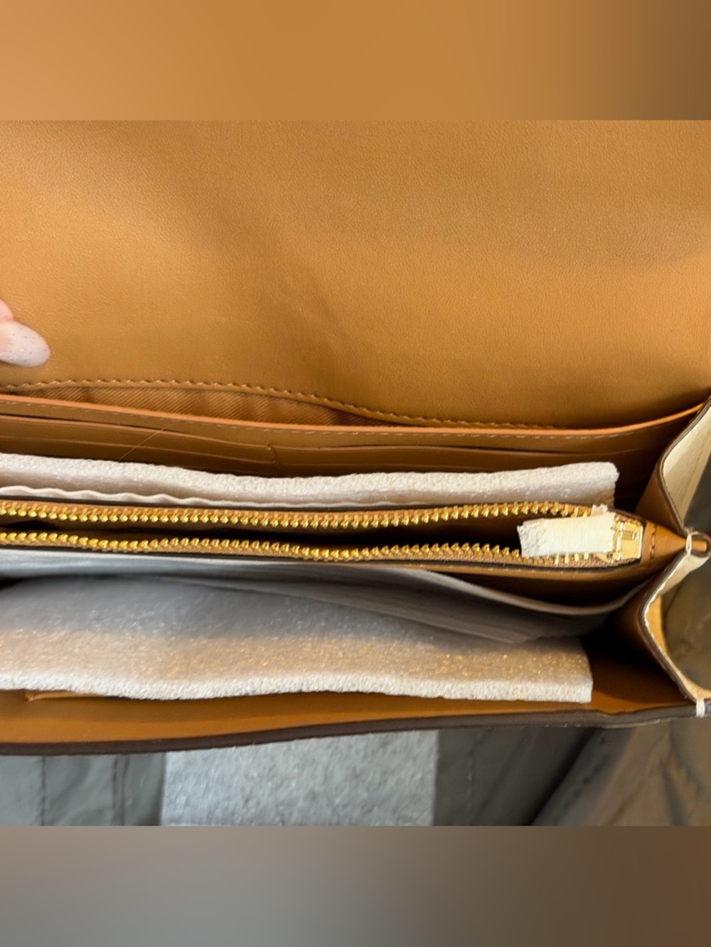 Coach Elle Chain Crossbody Signature Canvas Khaki Chalk Leather NWT Full Set - Picture 7 of 11